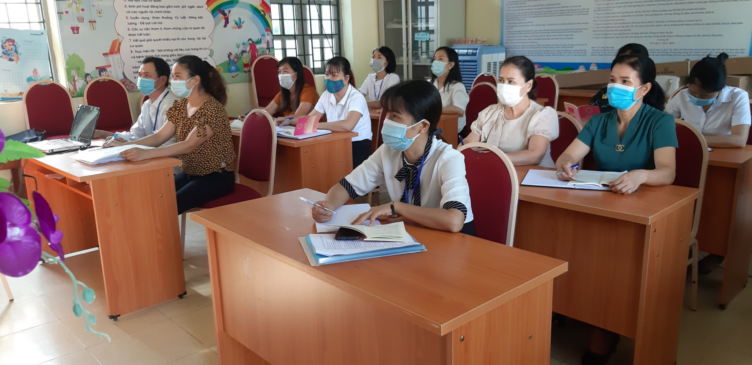 Công tác chuẩn bị chào đón năm học mới 2021-2022 của trường mầm non Họa Mi trong tình hình đại dịch Covid-19 diễn biến phức tập